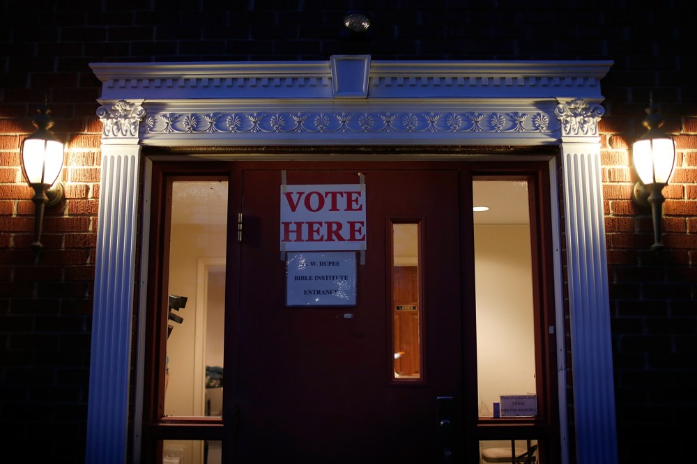 A polling station located at Pleasant Green Baptist Church is open for voting Nov. 4, 2014 in Lexington, Ky. (Photo by Win McNamee/Getty)