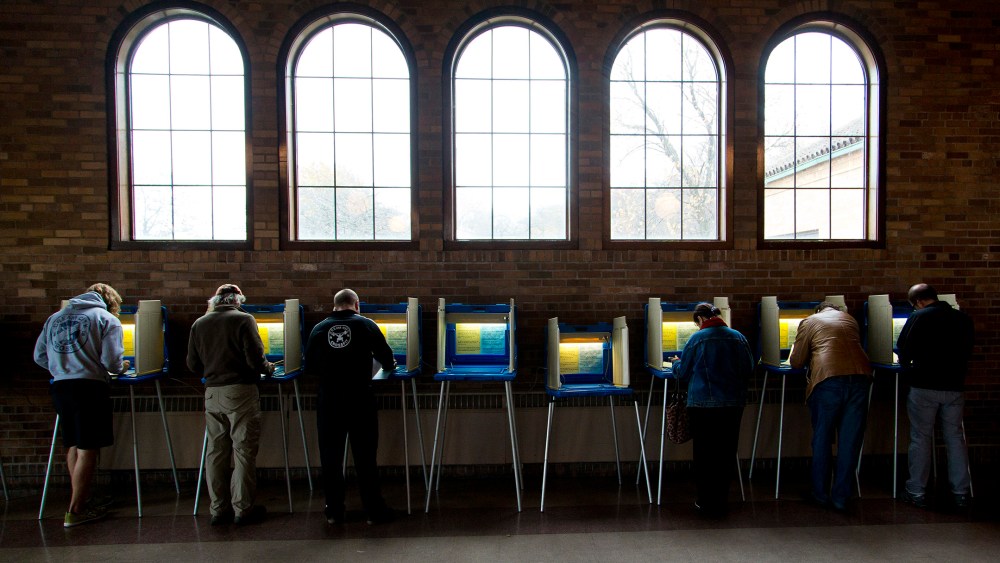 Citizens go to the cast their ballots at the South Shore Park building on election day, Nov. 4, 2014 in Milwaukee, Wis. (Photo by Darren Hauck/Getty)