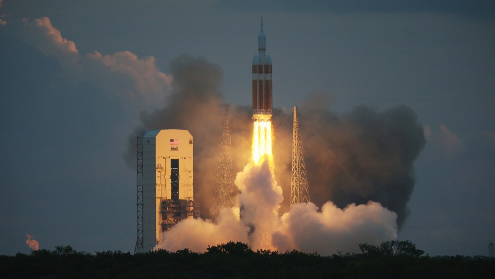 The United Launch Alliance Delta 4 rocket carrying NASA's first Orion deep space exploration craft takes off from its launchpad on Dec. 5, 2014 in Cape Canaveral, Fla. (Photo by Joe Raedle/Getty)