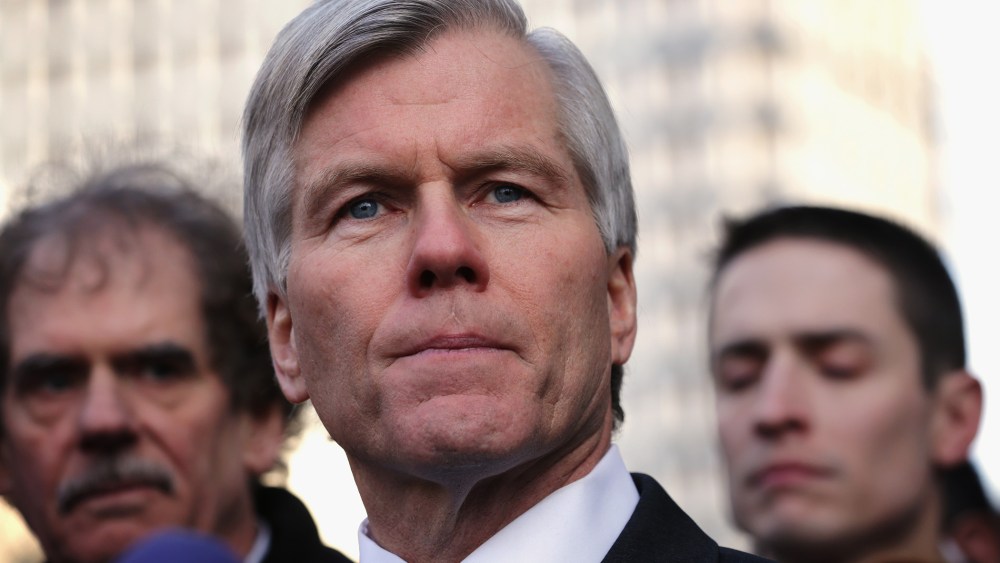 Former Virginia Governor Robert McDonnell pauses as he speaks to the media outside U.S. District Court for the Eastern District of Virginia after his sentencing was announced on Jan. 6, 2015, in Richmond, Va. (Photo by Alex Wong/Getty)