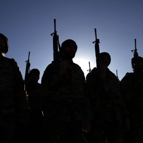Afghan National Army special forces are seen in Afghanistan. (Photo by Haroon Sabawoon/Anadolu Agency/Getty)