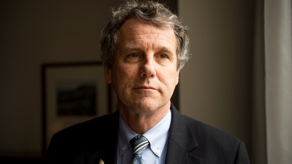 Sen. Sherrod Brown (D-Ohio) poses for a portrait in his offices on Capitol Hill on Jan. 27, 2015 in Washington, D.C. (Photo by Andrew Harnik/The Washington Post/Getty)