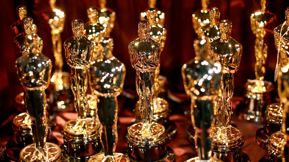 A general view of Oscar Statuettes backstage during the 87th Annual Academy Awards at Dolby Theatre on Feb. 22, 2015 in Hollywood, Calif. (Photo by Christopher Polk/Getty)