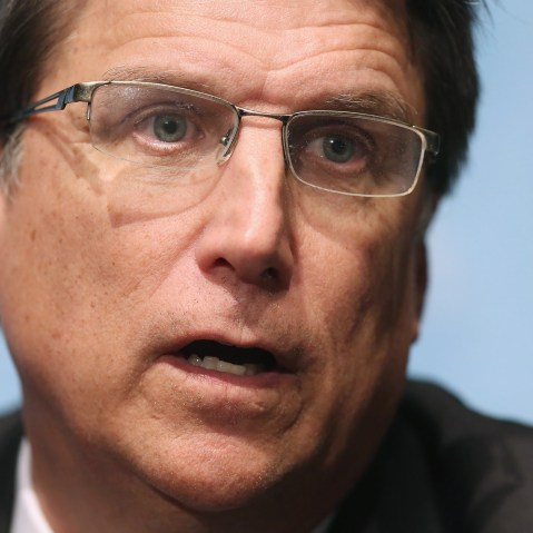 North Carolina Governor Pat McCrory holds a news conference with fellow members of the Republican Governors Association at the U.S. Chamber of Commerce, Feb. 23, 2015. (Photo by Chip Somodevilla/Getty)
