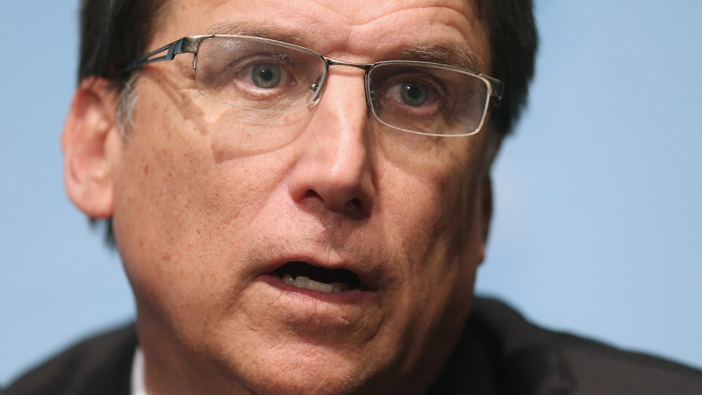 North Carolina Governor Pat McCrory holds a news conference with fellow members of the Republican Governors Association at the U.S. Chamber of Commerce, Feb. 23, 2015. (Photo by Chip Somodevilla/Getty)
