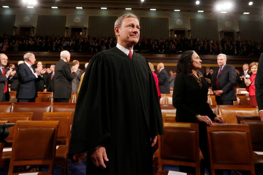 Supreme Court Chief Justice John Roberts arrives prior to President Barack Obama's State of the Union speech on Capitol Hill on Jan. 28, 2014 in Washington, DC. (Photo by Larry Downing/Pool/Getty)