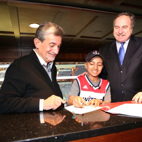 The Washington Wizards signed Nitin Ramachandran for the game against the Charlotte Hornets on March 27, 2015 at Verizon Center in Washington, DC. (Photo by Ned Dishman/NBAE via Getty)