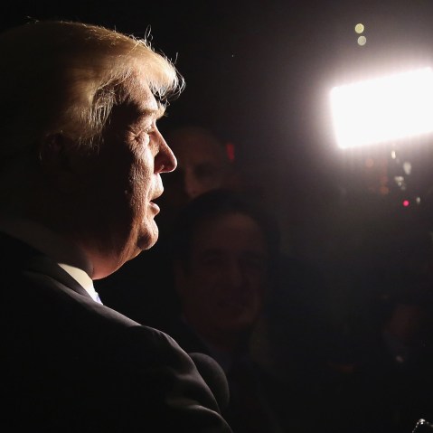 Donald Trump speaks at the New York County Republican Committee Annual Lincoln Day Dinner on Feb. 12, 2014 in N.Y. (Photo by John Moore/Getty)