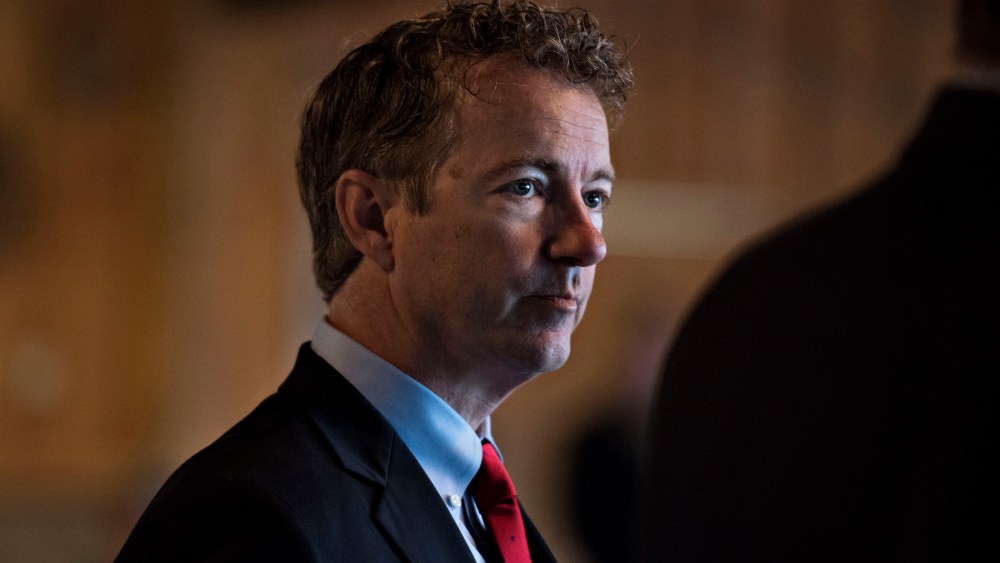 Senator Rand Paul Campaign Stop in Iowa on April 25, 2015. (Photo by Daniel Acker/Bloomberg/Getty)