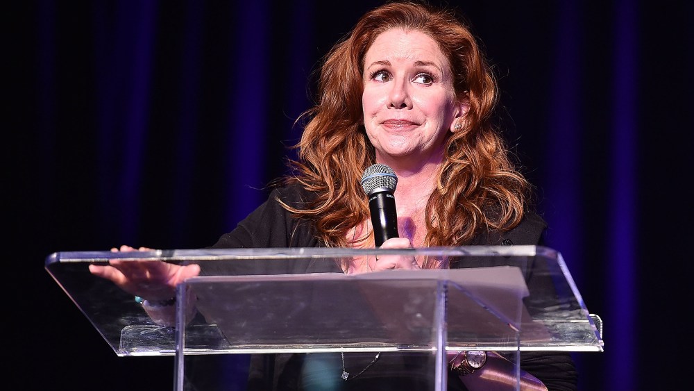Actress Melissa Gilbert onstage at the Atlanta Ultimate Women's Expo. (Photo by Paras Griffin/Getty)