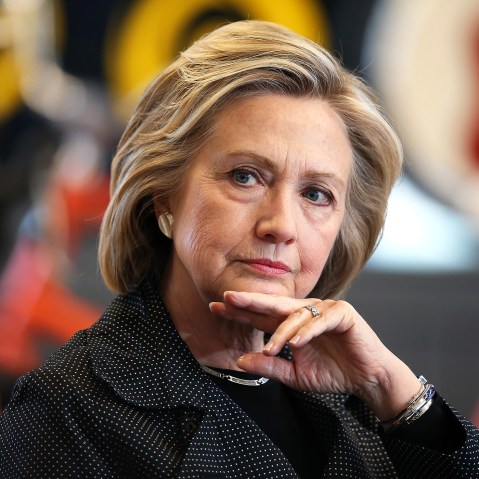 Democratic presidential hopeful and former Secretary of State Hillary Clinton hosts a small business forum with members of the business and lending communities at Bike Tech bicycle shop on May 19, 2015 in Cedar Falls, Iowa. (Photo by Scott Olson/Getty)