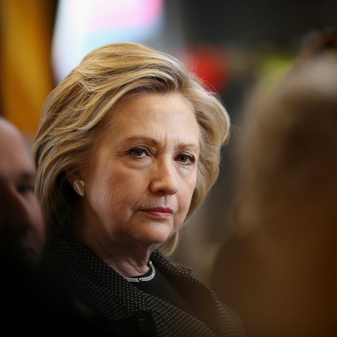 Democratic presidential hopeful and former Secretary of State Hillary Clinton hosts a small business forum with members of the business and lending communities at Bike Tech bicycle shop on May 19, 2015 in Cedar Falls, Ia. (Photo by Scott Olson/Getty)