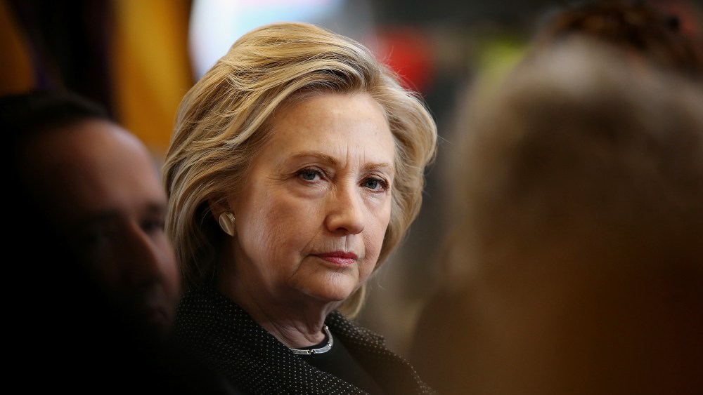 Democratic presidential hopeful and former Secretary of State Hillary Clinton hosts a small business forum with members of the business and lending communities at Bike Tech bicycle shop on May 19, 2015 in Cedar Falls, Ia. (Photo by Scott Olson/Getty)