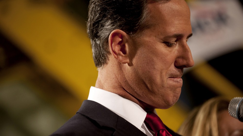 Former U.S. Senator Rick Santorum (R-PA) announces his candidacy for the 2016 Republican nomination for president at Penn United Technologies May 27, 2015 in Cabot, Penn. (Photo by Jeff Swensen/Getty)