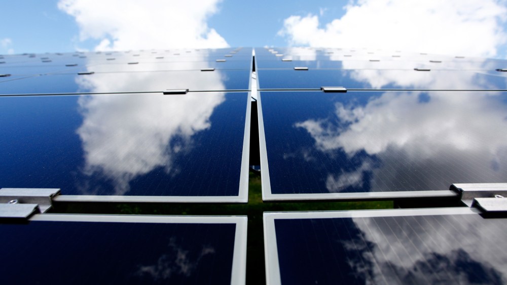 A detailed view of solar panels constructed in a former parking lot at Pocono Raceway on June 6, 2015 in Long Pond, Pa. (Photo by Brian Lawdermilk/NASCAR/Getty)