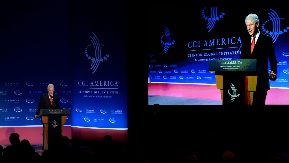 Former President Bill Clinton hosts the Clinton Global Initiative (CGI America) meeting in Denver, Colo. (Photo by Kathryn Scott Osler/The Denver Post/Getty)