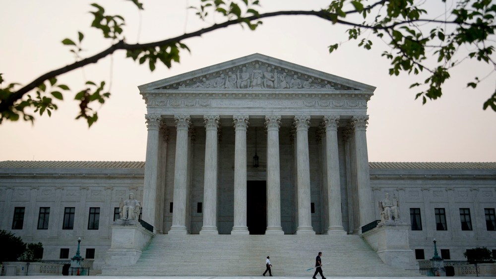 The U.S. Supreme Court stands in Washington, D.C., June 10, 2015. (Photo by Andrew Harrer/Bloomberg/Getty)