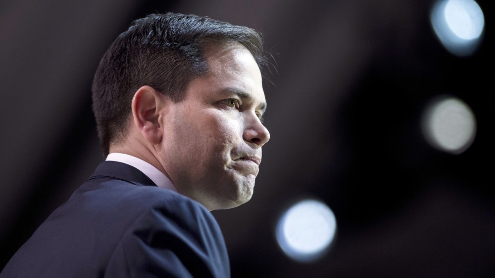 Senator Marco Rubio (R-FL) speaks during the American Conservative Union Conference March 6, 2014 in National Harbor, Md. (Photo by Brendan Smialowski/AFP/Getty)