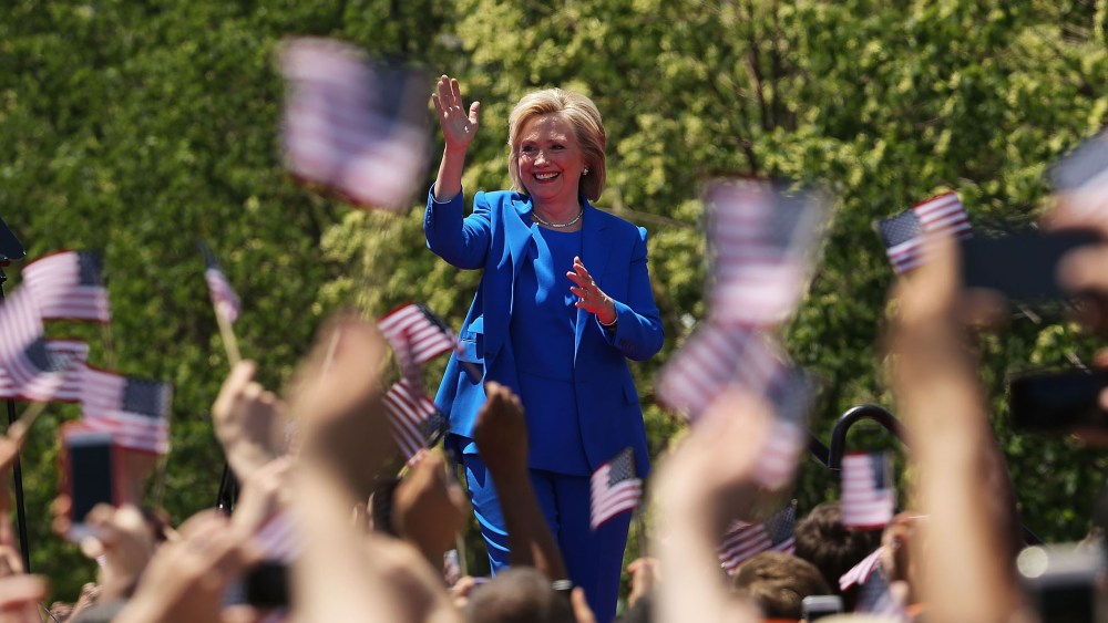 Hillary Clinton Holds Campaign Kick-Off Rally In NYC (Photo by Spencer Platt/Getty).