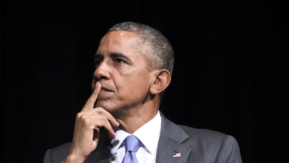 President Barack Obama attends an event at the Warner Theatre in Washington, D.C., June 17, 2015. (Photo by Saul Loeb/AFP/Getty)