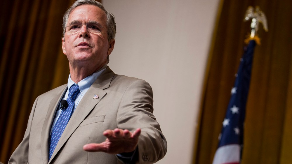 Jeb Bush, former governor of Florida and 2016 Republican presidential candidate (Photo by Drew Angerer/Bloomberg/Getty).