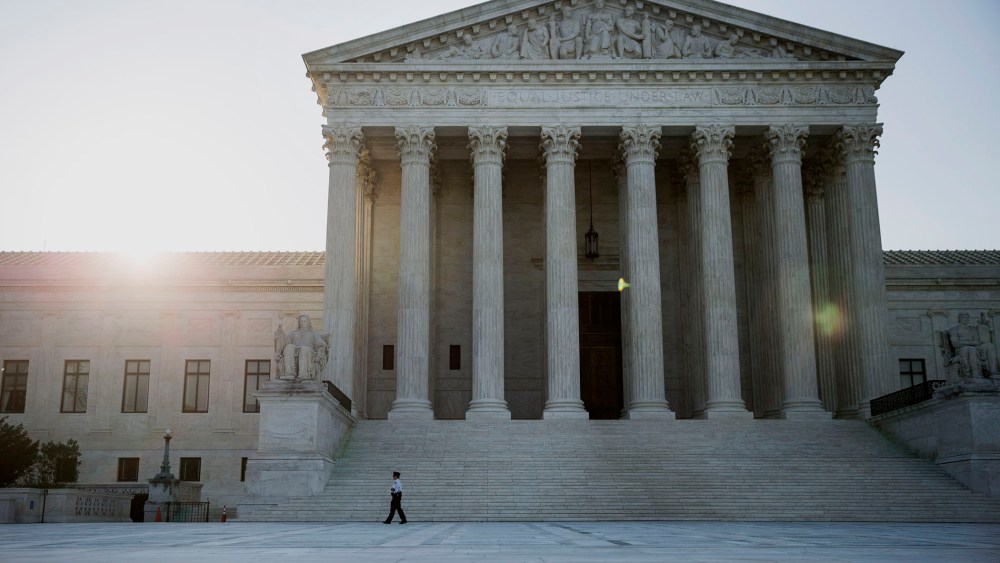 The U.S. Supreme Court stands in Washington, D.C., June 22, 2015. (Photo by Drew Angerer/Bloomberg/Getty)