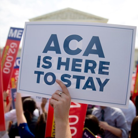 Obamacare Tax Subsidies Upheld by U.S. Supreme Court. (Photo by Andrew Harrer/Bloomberg/Getty)