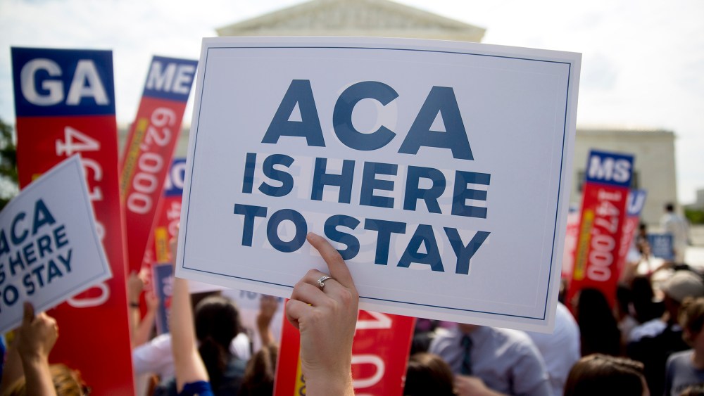 Obamacare Tax Subsidies Upheld by U.S. Supreme Court. (Photo by Andrew Harrer/Bloomberg/Getty)