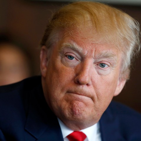 Donald Trump speaks with the Chicago Tribune Editorial Board, June 29, 2015 in Chicago. (Photo by Michael Tercha/Chicago Tribune/TNS/Getty)