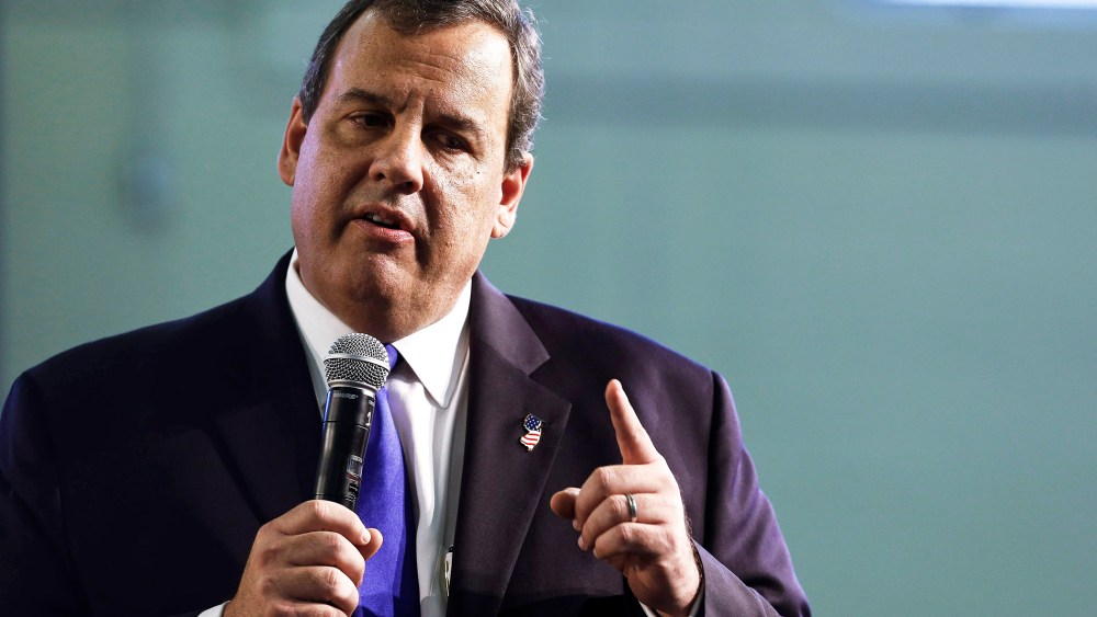 New Jersey Gov. Chris Christie announces his candidacy for the Republican presidential nomination at Livingston High School on June 30, 2015 in Livingston Twp., New Jersey. (Photo by Jeff Zelevansky/Getty