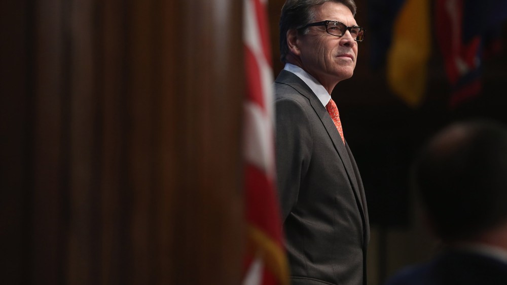 Former Texas Governor and Republican presidential candidate Rick Perry addresses the National Press Club Luncheon July 2, 2015 in Washington, D.C. (Photo by Chip Somodevilla/Getty)