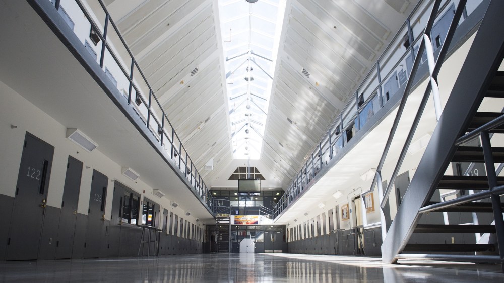 A prison cell block is seen following a tour by President Barack Obama at the El Reno Federal Correctional Institution in El Reno, Okla., July 16, 2015.