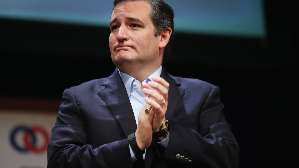 Republican presidential hopeful Senator Ted Cruz of Texas fields questions at The Family Leadership Summit at Stephens Auditorium on July 18, 2015 in Ames, Iowa. (Photo by Scott Olson/Getty)