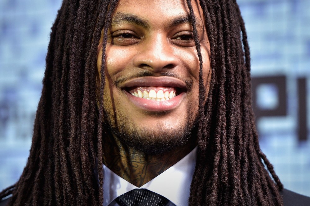 Rapper Waka Flocka Flame attends the "Pixels" New York Premiere at Regal E-Walk on July 18, 2015 in New York City. (Photo by Grant Lamos IV/Getty)