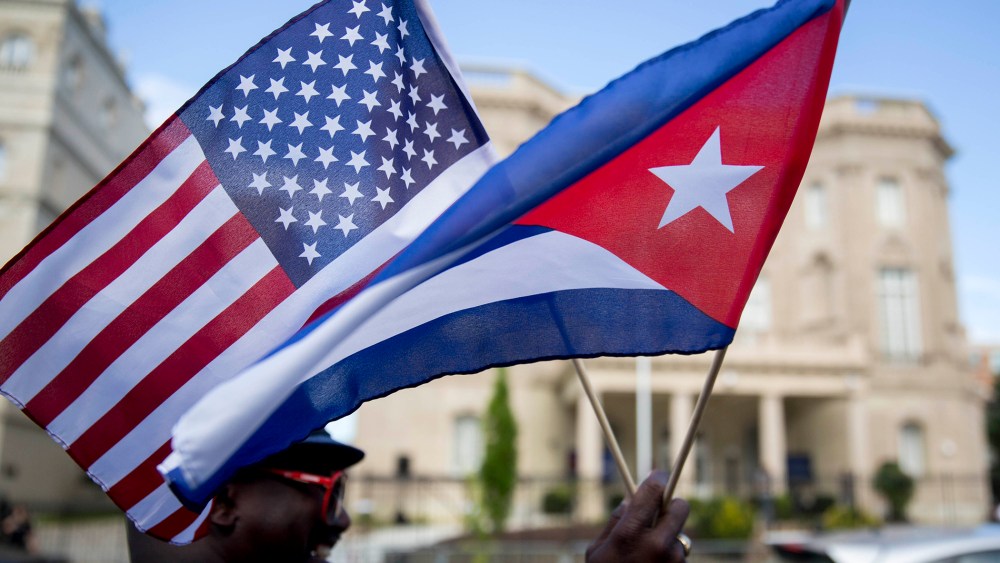 U.S. & Cuba Formally Restore Diplomatic Relations, Open Embassies (Photo by Andrew Harrer/Bloomberg/Getty).