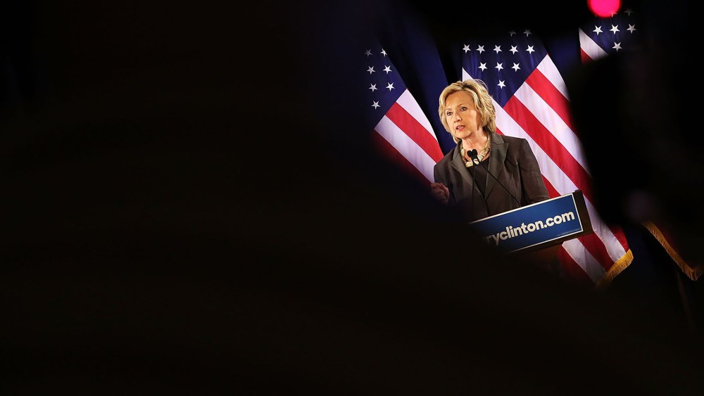 Democratic presidential frontrunner Hillary Clinton gives an economic speech at New York University on July 24, 2015 in New York, N.Y. (Photo by Spencer Platt/Getty)