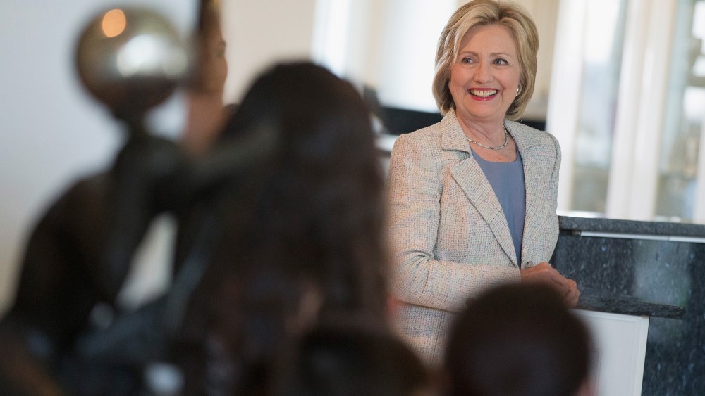 Democratic presidential hopeful and former Secretary of State Hillary Clinton (Photo by Scott Olson/Getty).