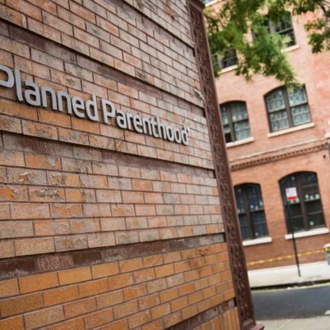 A Planned Parenthood location is seen on Aug. 5, 2015 in New York City. (Photo by Andrew Burton/Getty)