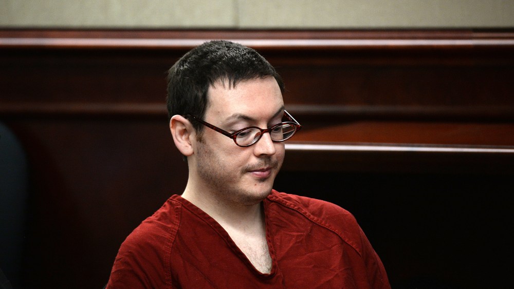 James Holmes appears in court to be formally sentenced, when victims and their families were given the opportunity to speak about the shooting and its effects on their lives, Aug. 24, 2015. (Photo by RJ Sangosti/The Denver Post/Getty)