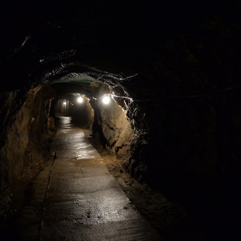 Underground galleries, part of Nazi Germany "Riese" construction project are pictured under the Ksiaz castle in the area where the "Nazi gold train" is supposedly hidden underground, Aug. 28, 2015, Walbrzych, Poland. (Photo by Janek Skarzynski/AFP/Getty)