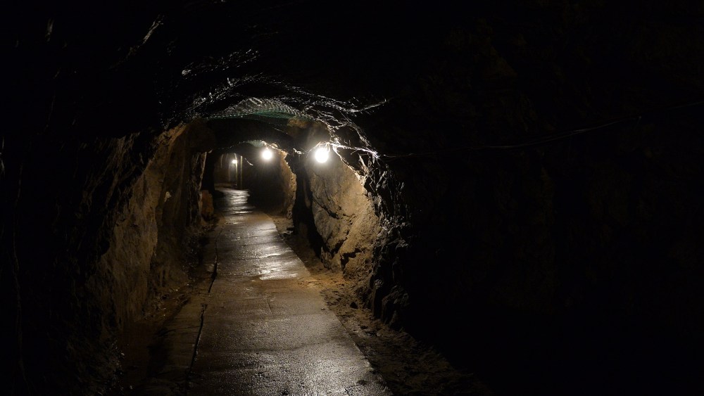 Underground galleries, part of Nazi Germany "Riese" construction project are pictured under the Ksiaz castle in the area where the "Nazi gold train" is supposedly hidden underground, Aug. 28, 2015, Walbrzych, Poland. (Photo by Janek Skarzynski/AFP/Getty)