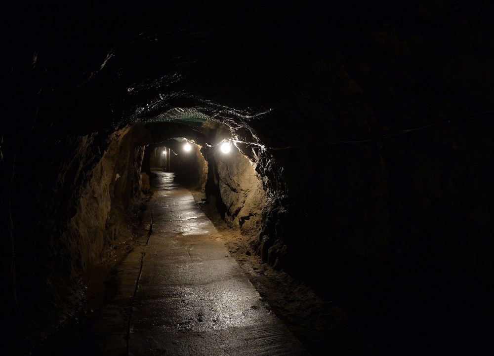 Underground galleries, part of Nazi Germany "Riese" construction project are pictured under the Ksiaz castle in the area where the "Nazi gold train" is supposedly hidden underground, Aug. 28, 2015, Walbrzych, Poland. (Photo by Janek Skarzynski/AFP/Getty)
