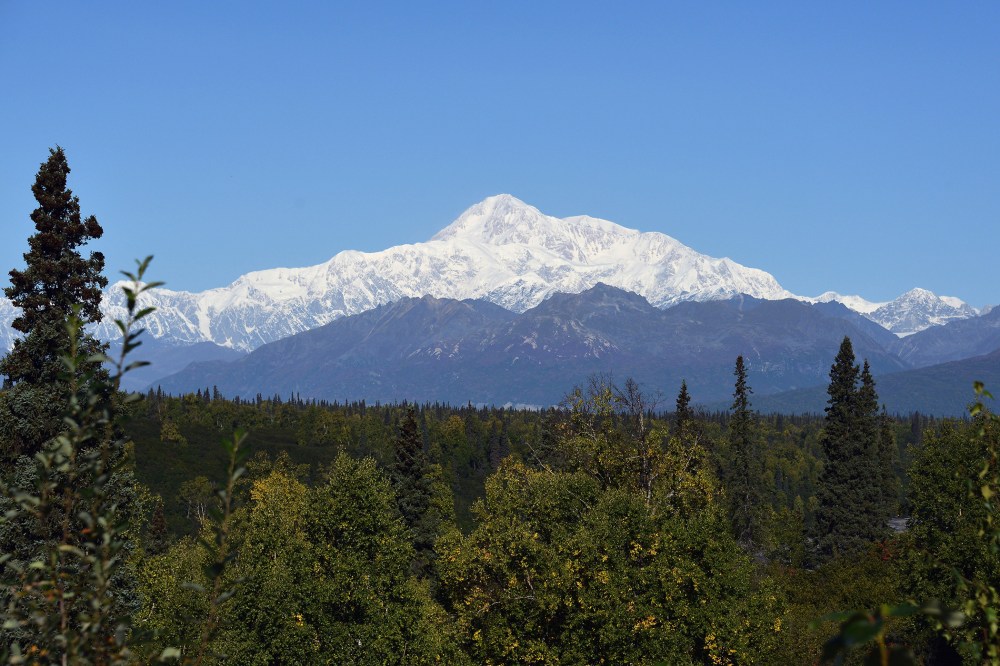 A view of Denali, formerly known as Mt. McKinley, on Sept. 1, 2015 in Denali National Park, Alaska. (Photo by Lance King/Getty)