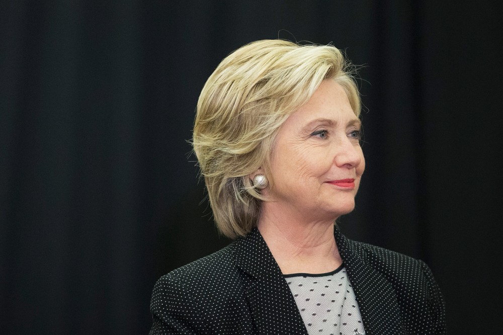Democratic presidential candidate Hillary Clinton waits to be introduced at a campaign event at the University of Wisconsin-Milwaukee on Sept. 10, 2015 in Milwaukee, Wis. (Photo by Scott Olson/Getty)