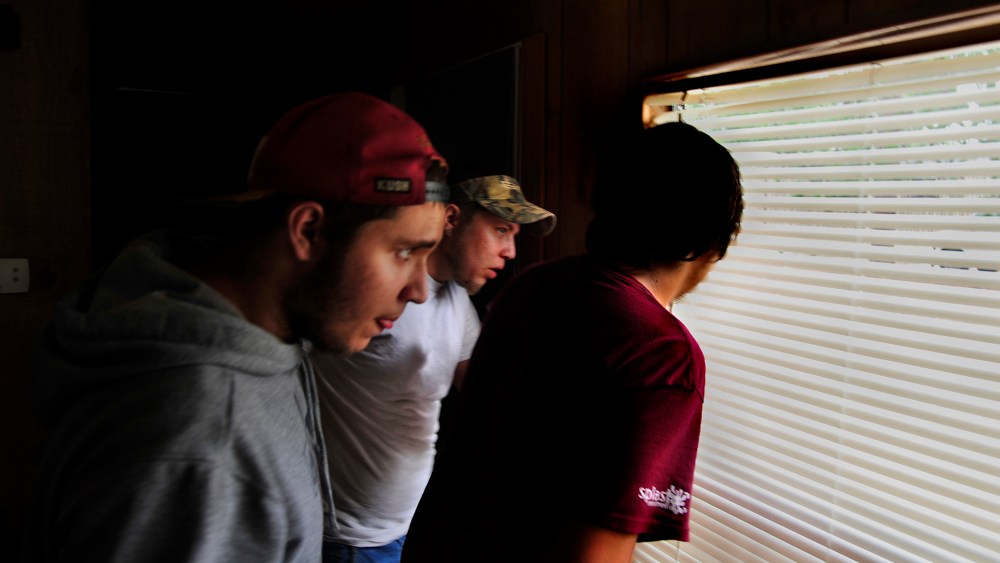 Jacob, Joey and Justin Meek were very nervous as the FBI was knocking on the door. Joey was in a near panic as he thought they'd come for him. There's a constant air of tension in the home. (Photo by Michael S. Williamson/The Washington Post/Getty)
