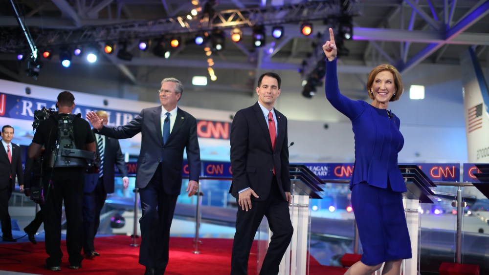 Republican Candidates Take Part In Debates At Reagan Library In Simi Valley (Photo by Sandy Huffaker/Getty)