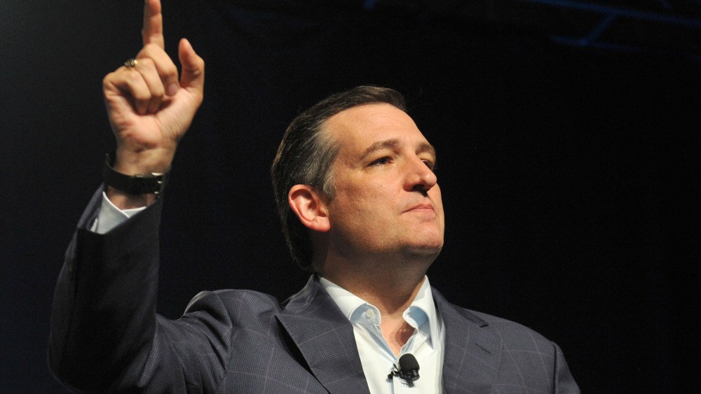 Republican presidential hopeful Sen. Ted Cruz speaks at the Iowa State fairgrounds on Sept. 19, 2015 in Des Moines, Iowa. (Photo by Steve Pope/Getty)