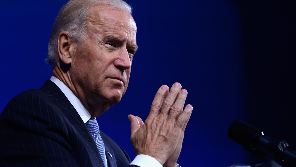 Vice President of the United States Joe Biden speaks on stage during the 2015 Concordia Summit at Grand Hyatt New York on Oct. 1, 2015 in New York City. (Photo by Leigh Vogel/Concordia Summit/Getty)