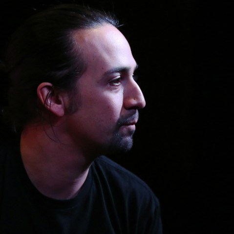 Lin-Manuel Miranda during the 'Hamilton' Original Broadway Cast Q & A and CD signing at Barnes & Noble on Oct. 16, 2015 in New York City. (Photo by Walter McBride/WireImage/Getty)