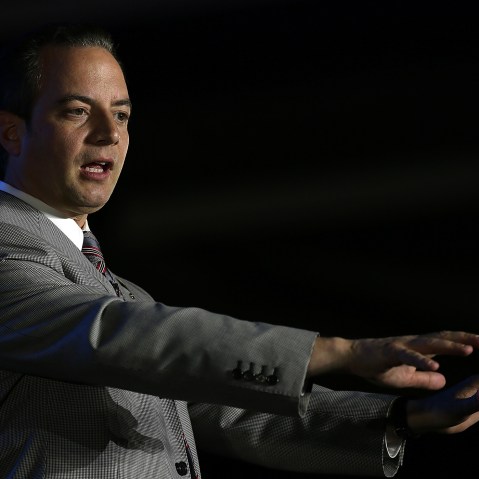Republican National Committee Chairman Reince Priebus speaks during the 2014 Republican Leadership Conference on May 29, 2014 in New Orleans, La. (Photo by Justin Sullivan/Getty)